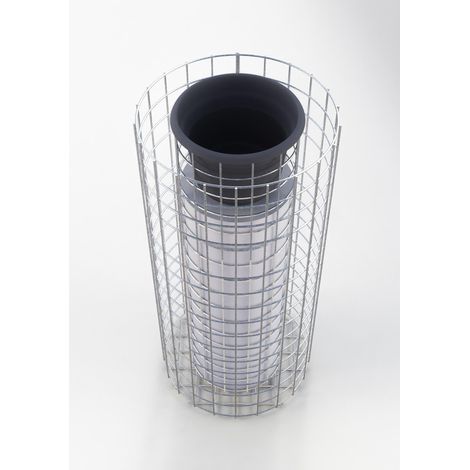 Gabiondeco - Colonne de fleurs ronde. hauteur de 82cm. diamètre de 37cm. maille de 5x5 cm. galvanisé à chaud . pot inclus - Made in Germany (1/4)