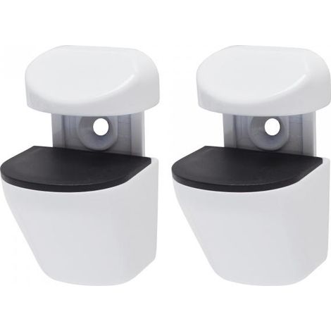 DURALINE - 2 PEZZI - COPPIA DI REGGIMENSOLE A CLIPS - COLORE BIANCO ALPINO