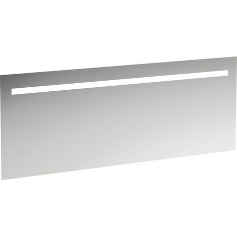 Miroir Leelo courant avec éclairage LED horizontal intégré, cadre