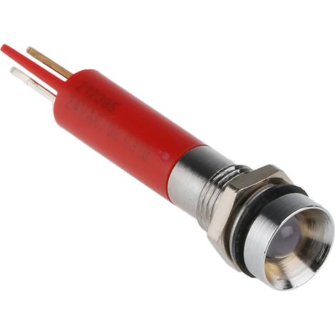 Voyant LED lumineux Rouge RS PRO, dia. 8mm, IP67 ( Prix pour 1 )