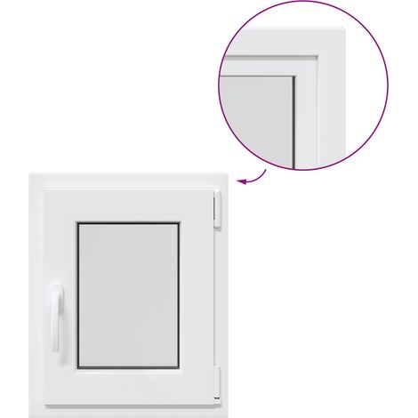 Kellerfenster RISOR 50 x 55 cm PVC und Glas vidaXL