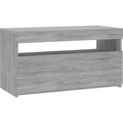 Mobile TV multimediale scaffale per televisione televisione buffet sala da pranzo soggiorno camera da letto con luci a LED sonoma 75 x 35 x 40 cm grigio 020026828