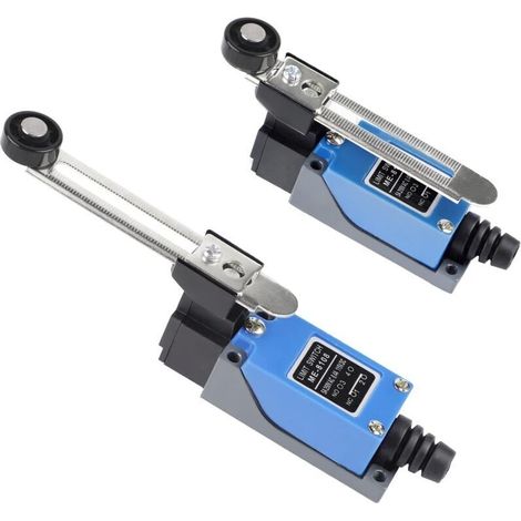 Set aus 2 Endschaltern mit 5 cm verstellbarem Hebel, 2Ö 2NC elektrischer Steuerschalter, Endschalter für CNC-Plasmafräsen