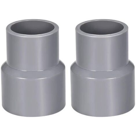 Réducteur tuyau PVC 32mm x 20mm – Raccord d'évacuation gris – Résistant aux chocs – Pour drainage et évacuation – Lot de 2 pièces (1/5)