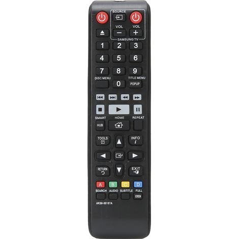 Télécommande - AK59-00167A - Pour Lecteur Blu-ray Samsung BD-J6300 BD-F7500 BD-J7500 BD-C7900 BD-C5500 - Noir - 1 Pièce (1/5)