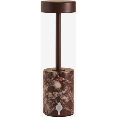 Lampada da tavolo LED wireless per esterni in ferro e pietra naturale Arianny SKLUM             (1/5)