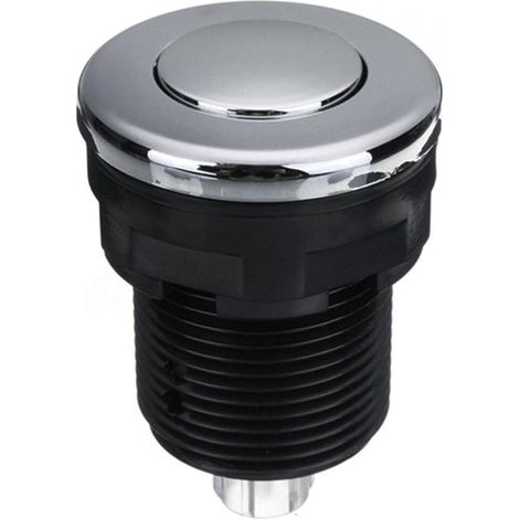 Sollbry Interrupteur à air étanche, bouton poussoir pour baignoire, spa, massage, bain, élimination des déchets (noir, taille : 34 mm) (1/4)