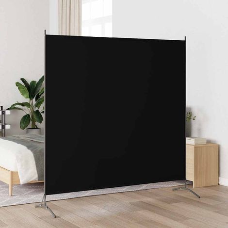 vidaXL Biombo de tela negro 175x180 cm (1/5)