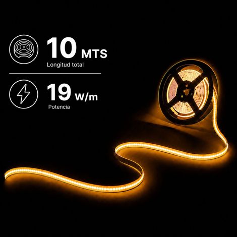 Tira LED COB 24V DC - RGBWW - 19W/m - 12mm - IP20 - Rollo De