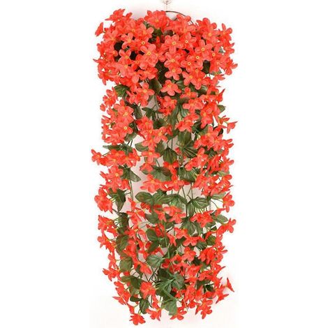 Guirlande de glycine artificielle pour suspension florale, décoration de mariage et d'extérieurrouge (1/5)