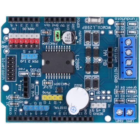 Carte d'extension pour module de commande de moteur CC, double pont en H haute puissance, composant électronique L298P (1/5)