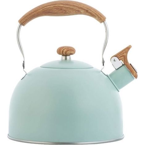 2,5-Liter-Wasserkocher, Pfeifender Teekessel, Teekanne aus Edelstahl mit hitzebeständigem Griff (1/4)
