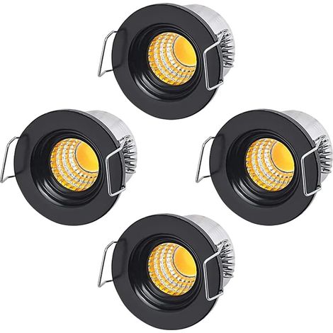 Quatre mini spots LED, 3 W, 12/24 V CC, LED COB, 300 lumens, idéaux pour les caves à vin. (1/5)