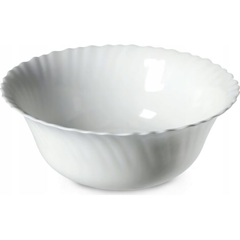 KADAX Salatschüssel, Schale, Obstschale, Brettchen 23cm, Weiß (1/4)