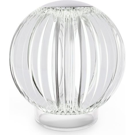 Ideal Lux lampada da tavolo Diamond 1 luce LED integrato trasparente alluminio