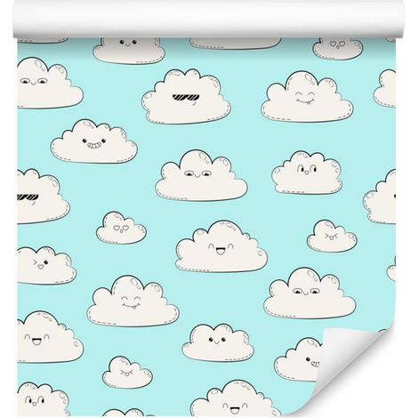 Papel pintado Nubes Alegres para salón y dormitorio 50x1000 cm (1/5)