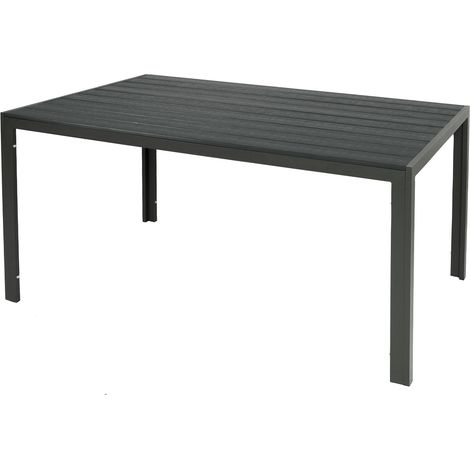 Alu Polywood Gartentische 150/160/180cm-M691854-Anthrazit-Grau-var