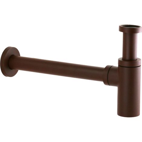 Sifón de lavabo de latón color óxido con tapa de inspección Pollini Acqua Design SI0000103A4 Óxido (1/2)