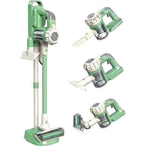 Aspirateur pour enfants qui fonctionne vraiment Aspirateur pour tout-petits avec une véritable aspiration, idéal pour les jeux de ménage à partir de 3 ans (vert). (1/5)