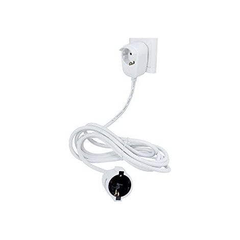 REV 0016130114 Strom Verlängerungskabel Weiß 3.00 m H05VV-F 3G 1,5 mm²