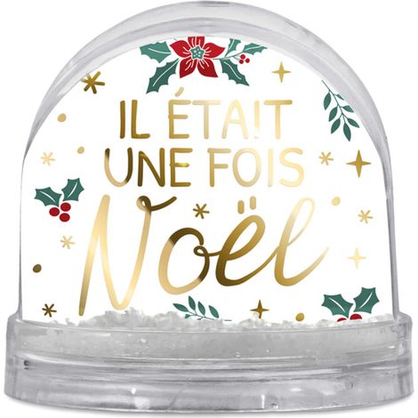 Boule à paillettes  Il était une fois Noël - 8.5 x 9 cm (1/2)
