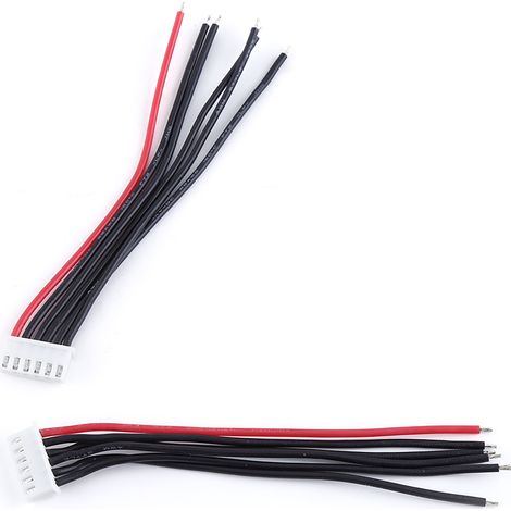 10 pièces câbles silicone 10cm 22AWG pour chargeur batterie LiPo 2-6S (1/5)