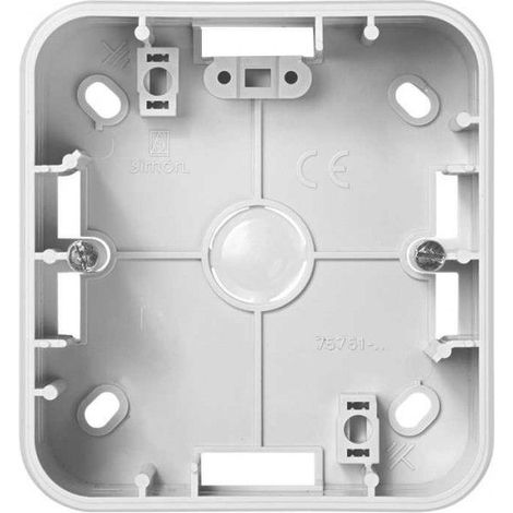 Surface du boîtier 1 élément haut 86x86x46mm blanc SIMON 75751-30