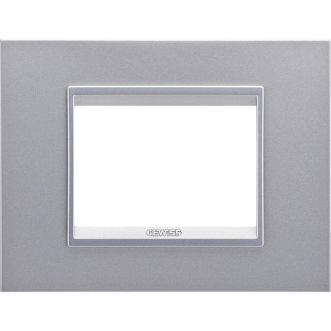 PLAQUE LUX 3P TITANE MONOCHROME GEWISS GW16203YT