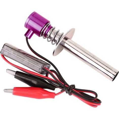 Allumeur de bougie de préchauffage électronique 6V-24V compatible avec les moteurs de voitures RC Nitro (violet) (1/5)