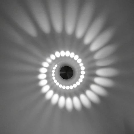 Stoex – Plafonnier en spirale LED 3W – Applique murale moderne pour chambre, salon, café – Aluminium durable, lumière blanche froide – Longueur 5,5 cm (1/5)