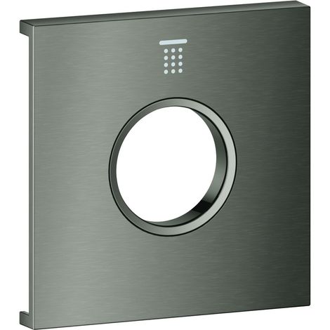 Grohe Grohtherm Aqua Tiles Metallplatte, Symbol Kopfbrause 1 für Grohtherm Aqua Tiles UP-Thermostate, Hard Graphite gebürstet (1/3)