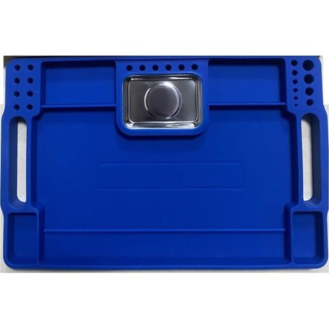 Plateau Porte-Outils en Silicone Porte-Outils en Silicone Tapis Polyvalent Stockage de Réparation Stockage Mécanique Segmenté Bleu (1/5)
