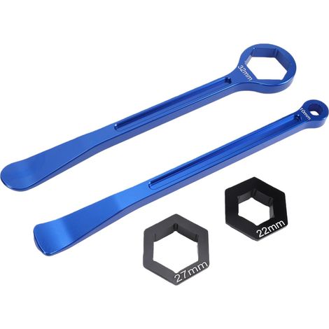Iron Axle Wrench for Aluminum Alloy Tires with Hex Key Head, 5 Sizes: 10mm, 13mm, 22mm, 27mm, 32mm, for Off-Road Bikes, Pit Bikes, MX Motorcycles, Tire Change Tool (1/5)
