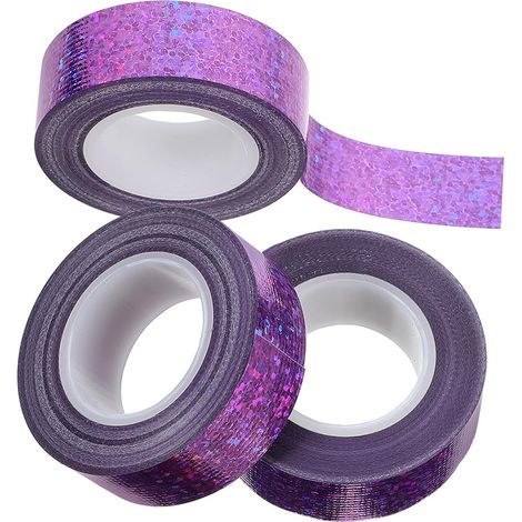 Ruban adhésif duct tape pailleté 3 rouleaux pourpre adhérence élevée pour fixation meuble et usage intérieur (1/5)