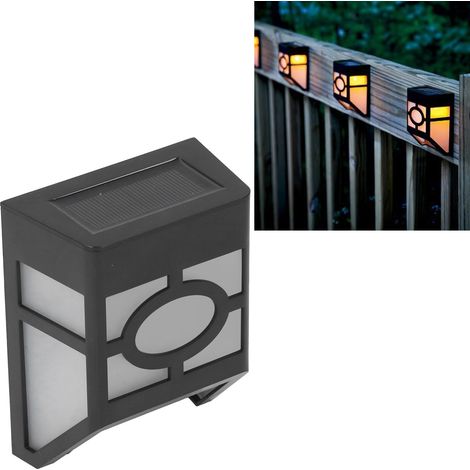 Applique murale solaire, lampe solaire extérieure pour cour, 2 LED à grille, décoration de couloir, applique murale pour porche (1/5)