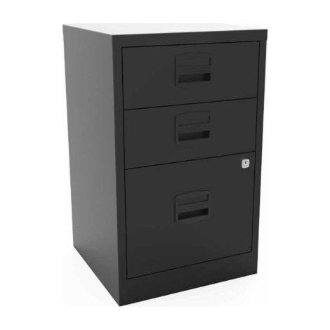 Bisley A4 3 Drawer Filing Cabinet - Black