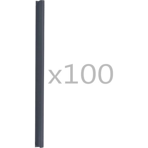 Attaches de bande de clôture 100 pcs PVC Anthracite (1/3)