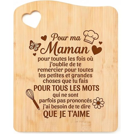 Muttertagsgeschenk, Bambus-Schneidebrett-Idee, Muttertagsgeschenke für Mama, originelles Geburtstagsgeschenk für Mama, Ehefrau, Dankeschön-Mama-Geschenke, zum Geburtstag, Weihnachten, Valentinstag (1/5)
