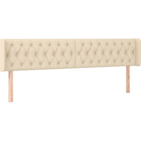 Maison Exclusive - Cabecero de tela color crema 203x16x78/88 cm (1/5)