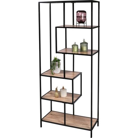 Offenes Büroregal mit 6 Böden – Kollektion HOLBORN, Maße 77x33x185 cm
