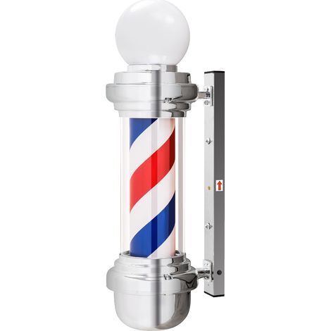 Barberpub Barber-Pole Barbierstab mit LED-Kugelleuchte drehbar Saloneinrichtung L018B (1/5)