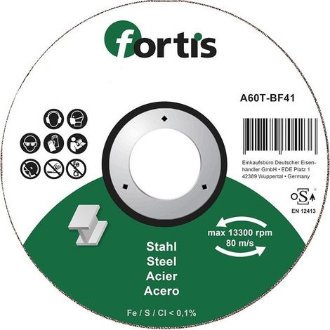 Taglio Acciaio Disco 115 X 10Mm Curvo Fortis