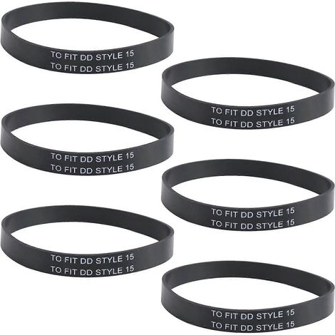 Lot de 6 courroies moletées de rechange compatibles avec l'aspirateur vertical Dirt Devil Style 15. (1/5)