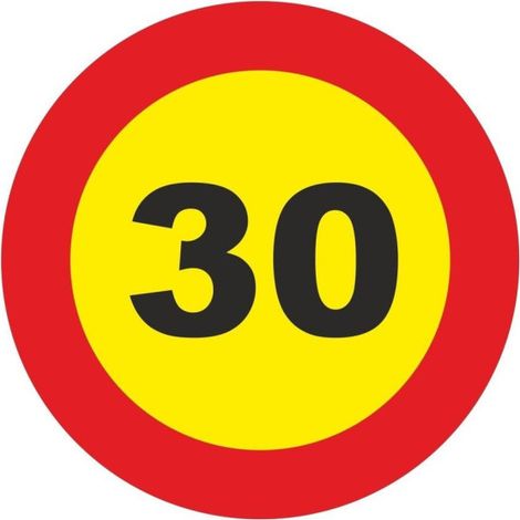 Señal Vial de Bolsa 30 Km/h Velocidad Máxima 700 x 700 mm (1/2)