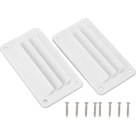 Couvercle de Ventilation pour Camping-car, Portable et Sûr, Grille de Ventilation pour Camping-car, 2 Pièces pour le Bureau (BLACK) (WHITE) (1/5)