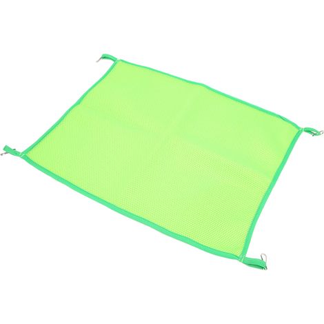 Hamac pour cage d'animal de compagnie, respirant et frais, suspendu en maille pour l'été, pour chat, cochon d'Inde, hamster, vert, 32 x 32 cm (1/5)