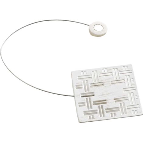 Embrasse de Rideau Aimantée "Moderno" 30cm Blanc (1/4)