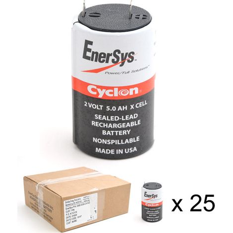 Enersys - Batterie cyclon Enersys 0800-0004 (X cell) 2V 5Ah F6.35 (1/3)