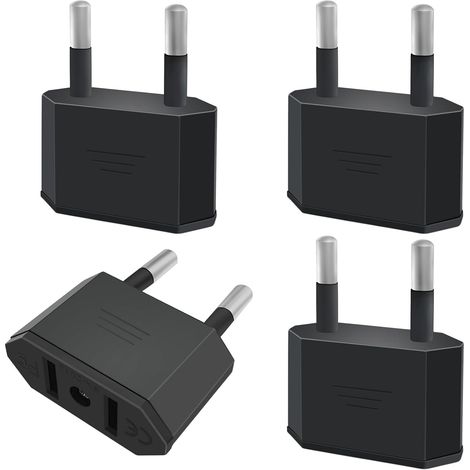 Pieces USA Plug Adapter, US to France Adapter, USA Deutschland Stecker Adapter Plug, US to EU Travel Plug, US to EU Adapter, USA Plug Adapter, EU Plug Adapter