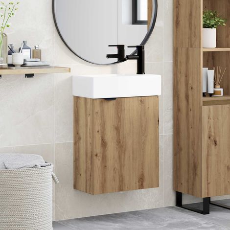 Módulo de baño con grifería Roble Artesanal 45,5 x 22,5 x 84 cm